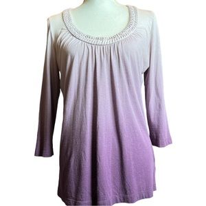 Chico purple ombré scoop neck top. EC  Size 1 medium